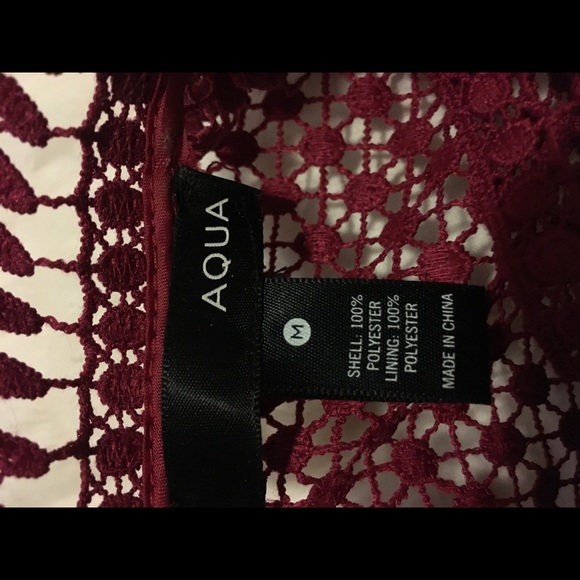 Aqua red lace dress - Picture 3 of 4